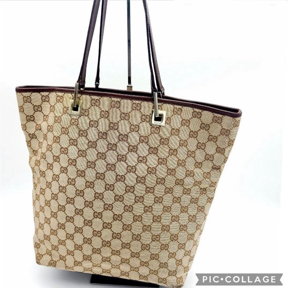 Gucci Canvas Small Tote - 100% Authentic - Picture 2 of 9